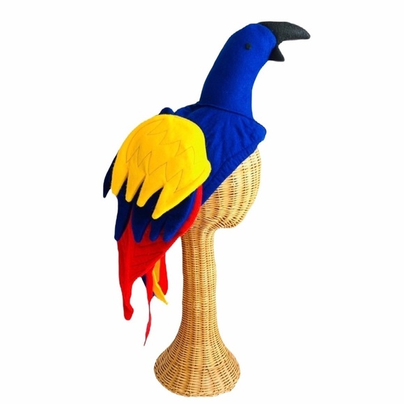 HALLOWEEN PARROT HAT Accessories - Macaw Felt Parrot Hat Rare